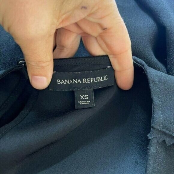 Banana Republic Top Shirt Blouse Black XS - Picture 4 of 5